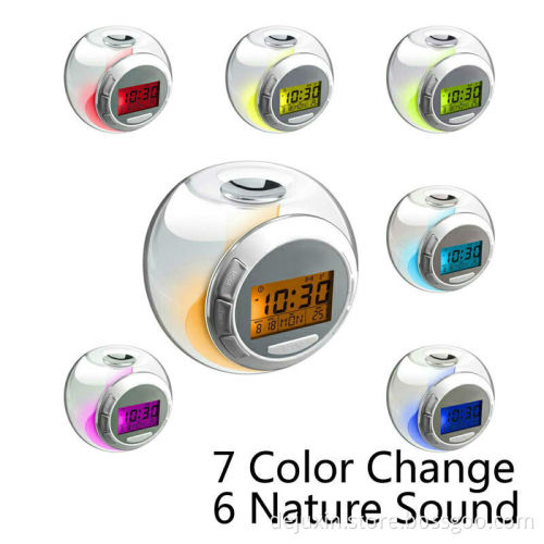2015 promotional 7 color change mini crystal desk clock